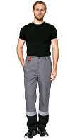 Брюки мужские рабочие летние для ИТР 'Виват' NEW серо-черно-красные 